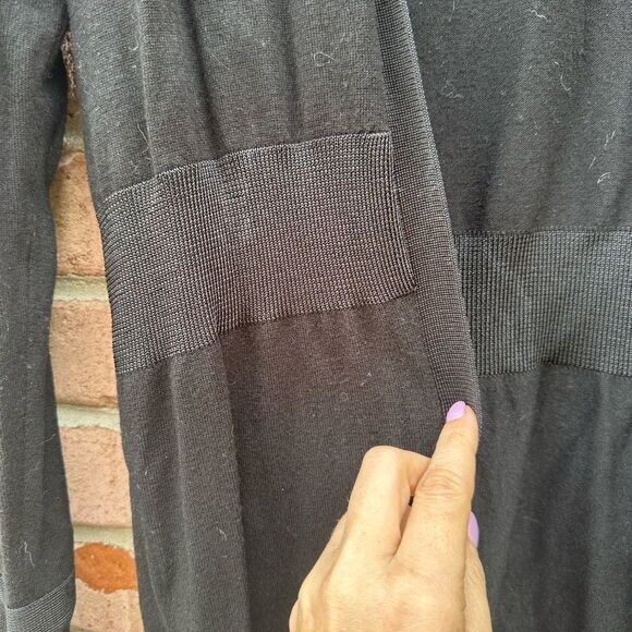 WHBM 3/4 Length Black Open Front Cardigan - Picture 2 of 10